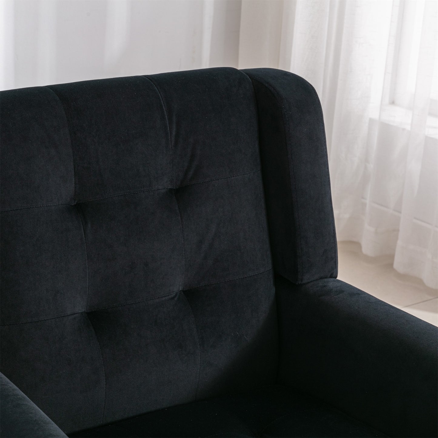 Soft Velvet Ergonomic Accent Chair