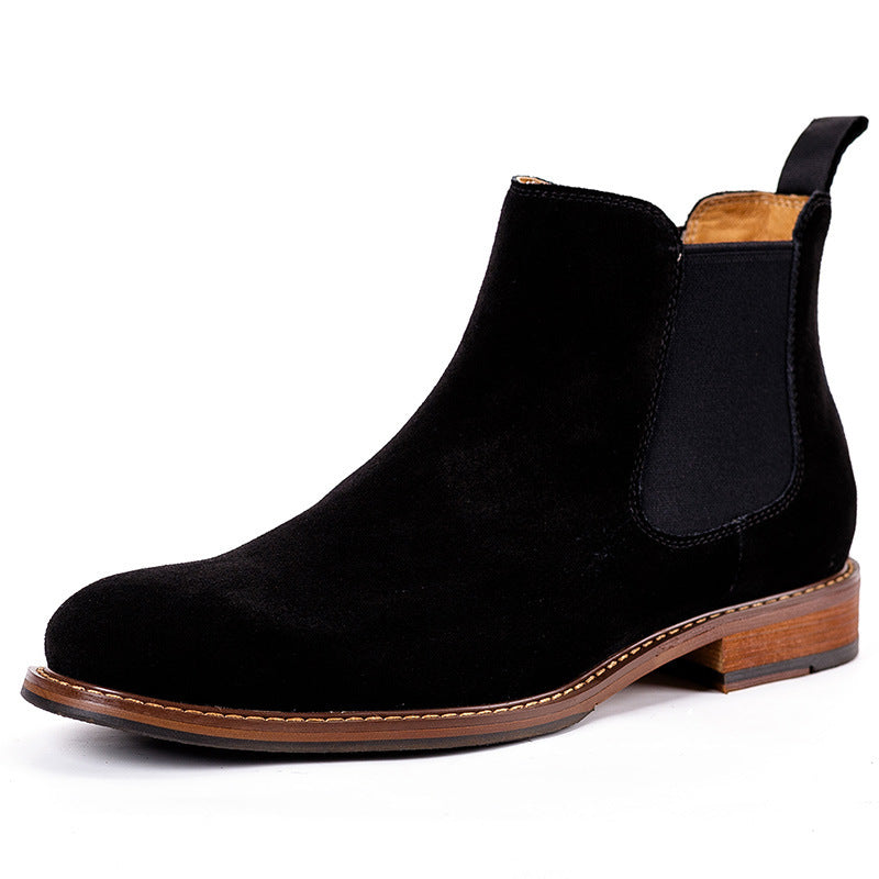 Frosted Leather Chelsea Boots