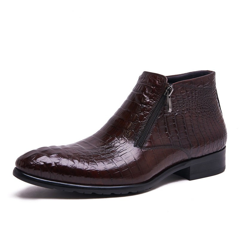 High-Top Formal Business Leather Boots