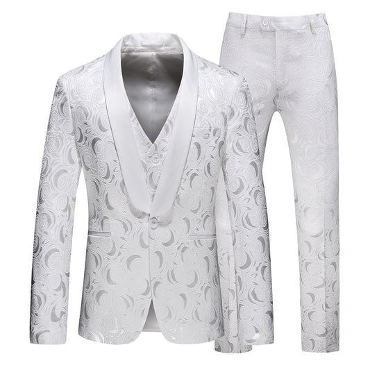 Embroidery Formal Three-Piece Suit