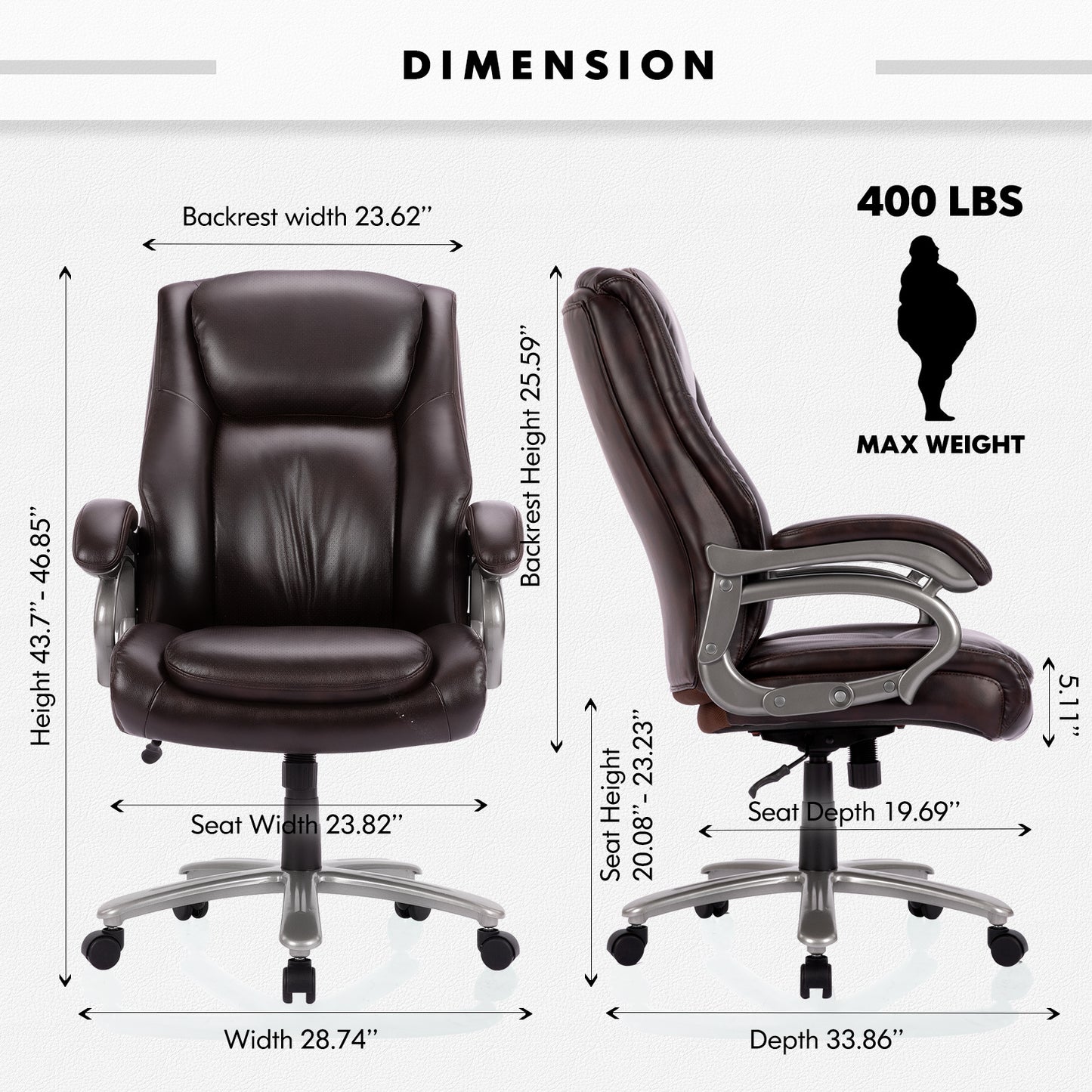 High Backrest Leather Computer Office Chair