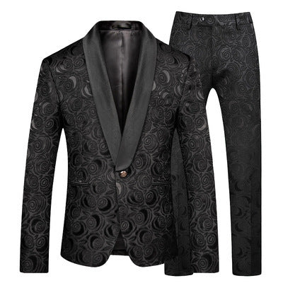 Embroidery Formal Three-Piece Suit