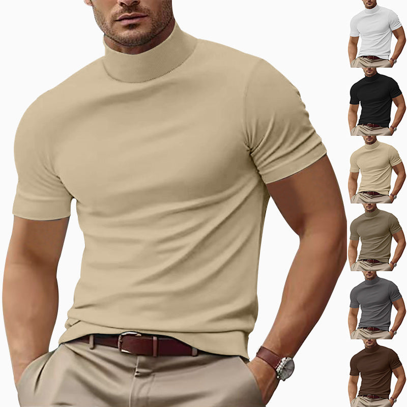 Solid Color Thick Collar Shirt