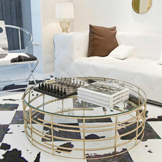 Round Tempered Glass Table