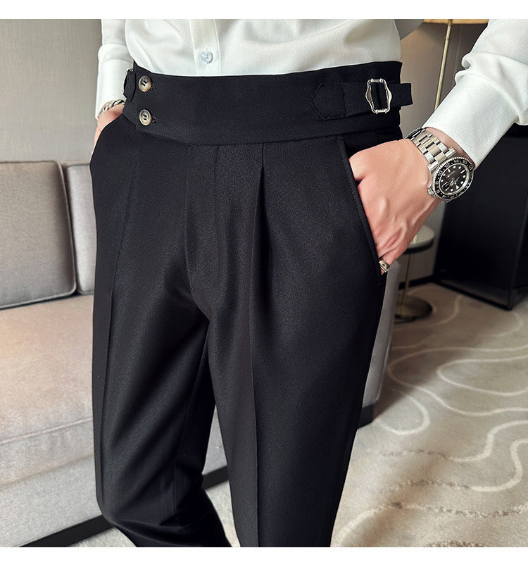 Slim-fit Ankle-Length Dress Pants