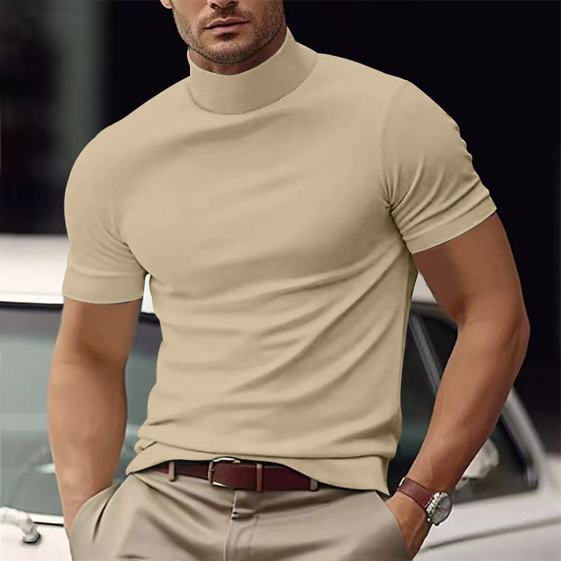 Solid Color Thick Collar Shirt