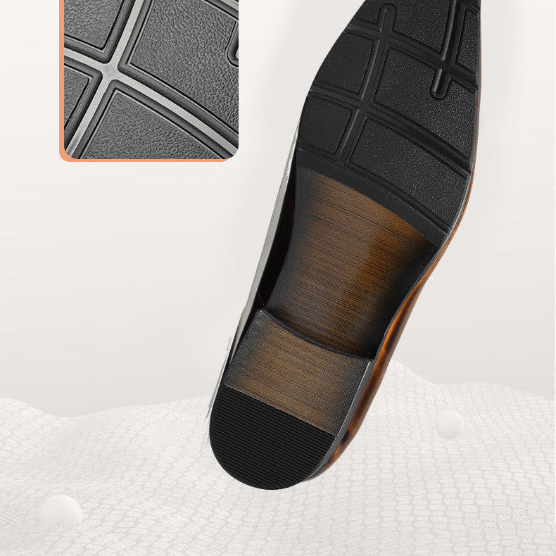 Leather Pointed Toe Dress Shoes