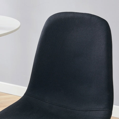 Linen High Resilience Dining Chair With Metal Golden Leg - Set Of 4