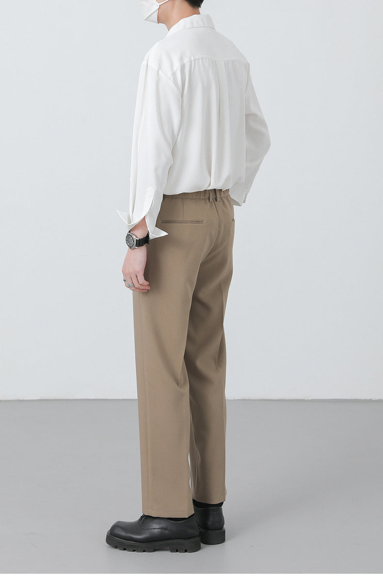 Loose Drape Long-sleeve Button Down