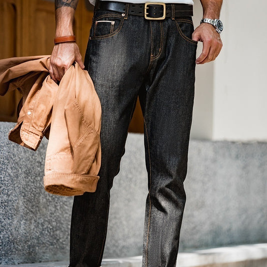 BLACK JEANS Retro Denim Straight Jeans