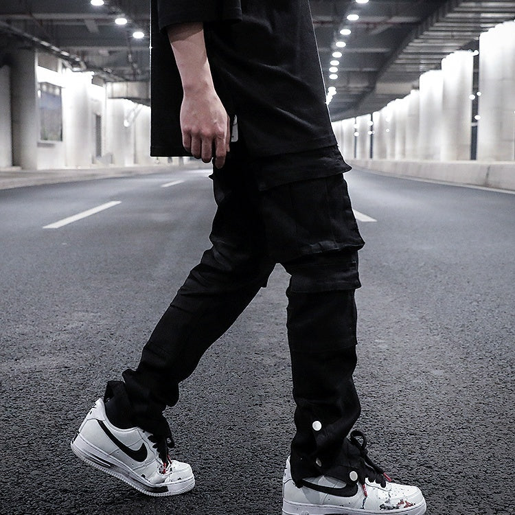 Three-dimensional Tailoring Breasted Jeans With Ankle Buttons