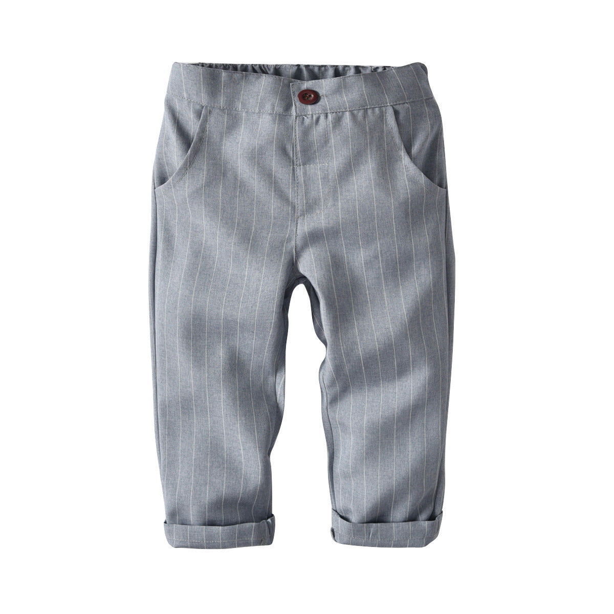 Long Sleeve Shirt Vest Trousers Bow Tie Set